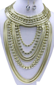 GOLD NECKLACE SET ( 2895 GD )