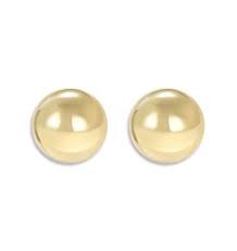 GOLD BALL HYPO ALLERGENIC EARRINGS ( 101 XLG )