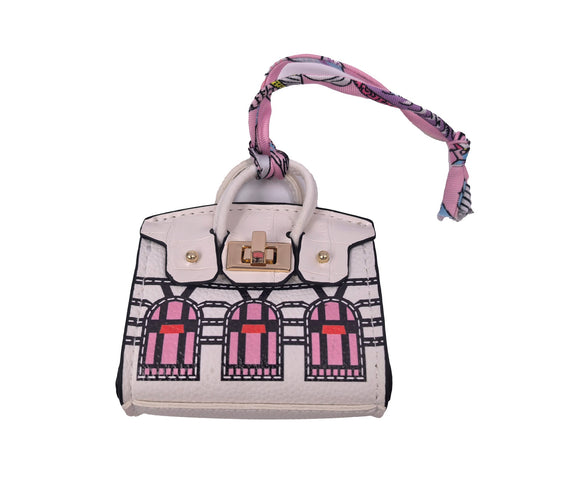 WHITE CHARM BAG ( 0363 WH )