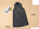 BLACK WHITE CHECKER FUR VEST ( 980004 BKBD )