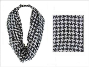 30" x 15" HOUNDSTOOTH INFINITY SCARF ( 0079 )