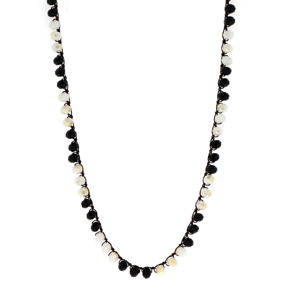 BLACK AND IVY CRYSTAL NECKLACE ( 0352 )