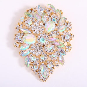 GOLD TEARDROP BROOCH AB ( 0691 GAB )