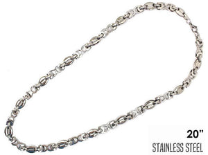 SILVER STAINLESS STEEL NECKLACE ( 1009 RH20 )