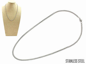 SILVER STAINLESS STEEL NECKLACE ( 1061 RH20 )