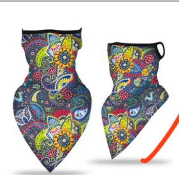 MULTI COLOR FLORAL NECK GAITER MASK 6 IN 1 ( 007 40 ) - Ohmyjewelry.com