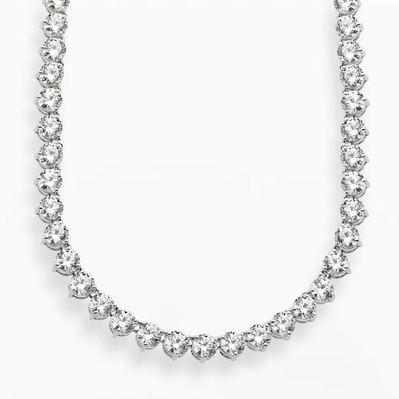 20” SILVER NECKLACE WITH CUBIC ZIRCONIA STONES ( 2007 )