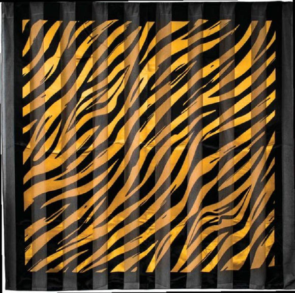 GOLD BLACK ZEBRA SCARF ( 1030 GDBK ) - Ohmyjewelry.com