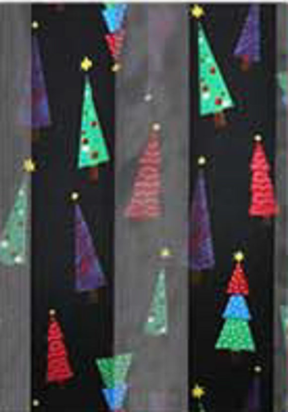 BLACK CHRISTMAS TREE SCARF