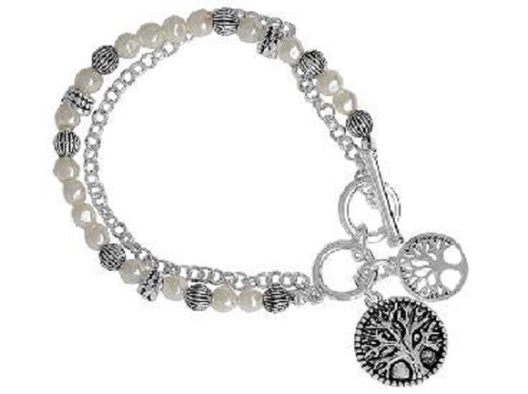 SILVER TREE OF LIFE CHARM BRACELET ( 00957 ASPL )