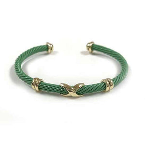 GREEN GOLD CUFF BANGLE X ( 8831 GT )