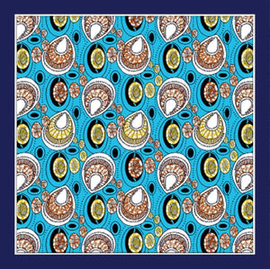 BLUE MULTI COLOR AFRICAN SCARF ( 1034 BL ) - Ohmyjewelry.com