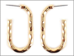 GOLD HAMMERED EARRINGS ( 3150 G )