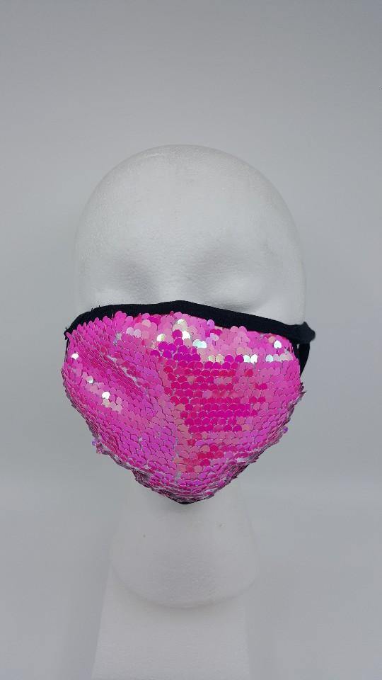 PINK SEQUIN MASK ( 1001 ) - Ohmyjewelry.com