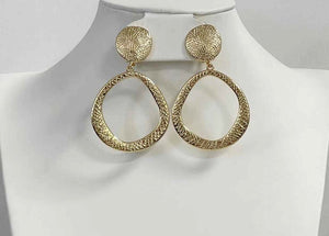 GOLD CLIP ON EARRINGS ( 3063 G )