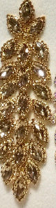 4.25" GOLD TOPAZ Marquise Rhinestone Chandelier Evening Earrings ( 3048 GDTP ) - Ohmyjewelry.com