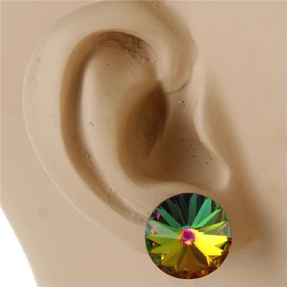 14mm VITRAIL OIL SPILL Crystal Stud Earrings14- 35