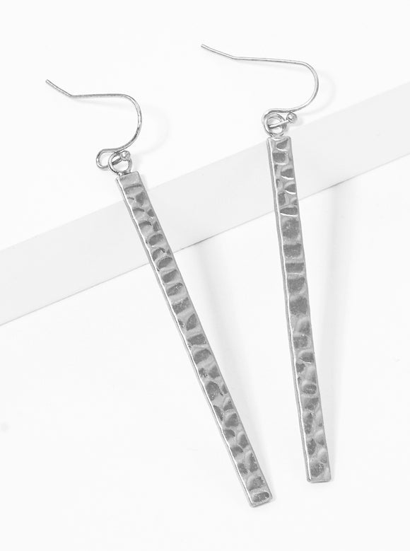 SILVER METAL EARRINGS ( 1003 WS )