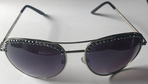 SUNGLASSES HEMATITE SWAROVSKI STONES ( 1276 HT )