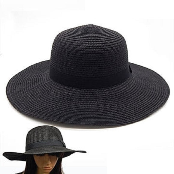 BLACK STRAW HAT ( 3397 BKBLK )