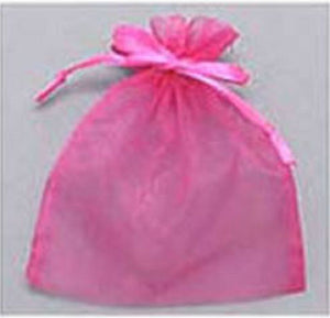 5.5" x 6.5" FUCHSIA Organza Gift Bag 12 Pieces L ( 1002 FU )