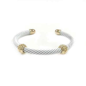 WHITE GOLD CUFF BANGLE ( 8832 WH )