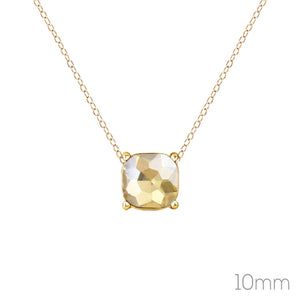 GOLD NECKLACE GOLD COLOR STONE ( 18034 GSG )