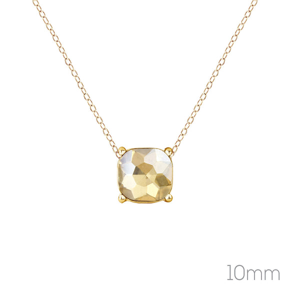 GOLD NECKLACE GOLD COLOR STONE ( 18034 GSG )