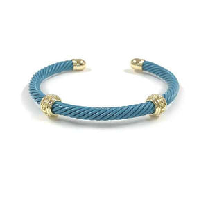 BLUE GOLD CUFF BANGLE ( 8832 B )