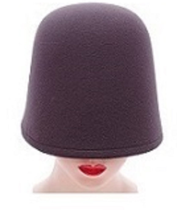 CHARCOAL BUCKET FLAPPER GIRL HAT ( 1298 CH )