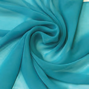 TURQUOISE CHIFFON SCARF ( 001 TU )