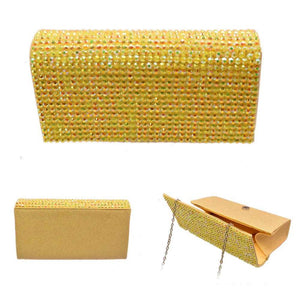 YELLOW AB RHINESTONE EVENING BAG