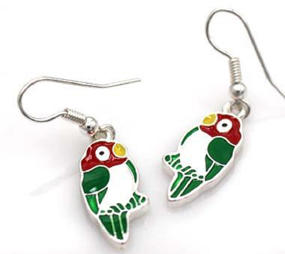 SILVER PARROT EARRINGS ( 63240 )