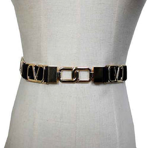 BLACK GOLD STRETCH BELT V ( 1141 BKGOD )