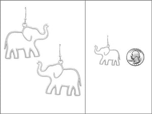 SILVER ELEPHANT EARRINGS ( 5029 S )