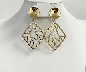 GOLD CLIP ON EARRINGS ( 3056 G )