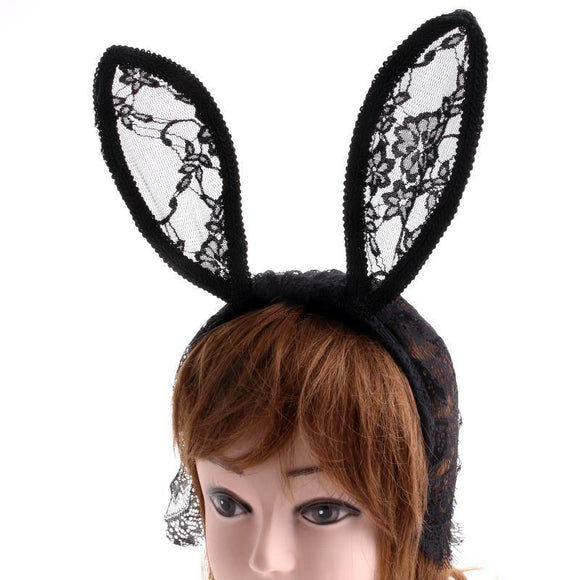 BLACK BUNNY EAR HEADBAND ( 10448 ) - Ohmyjewelry.com