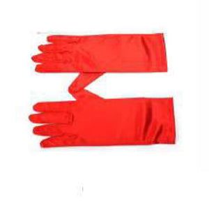 9" RED Satin Gloves ( 24 RD )