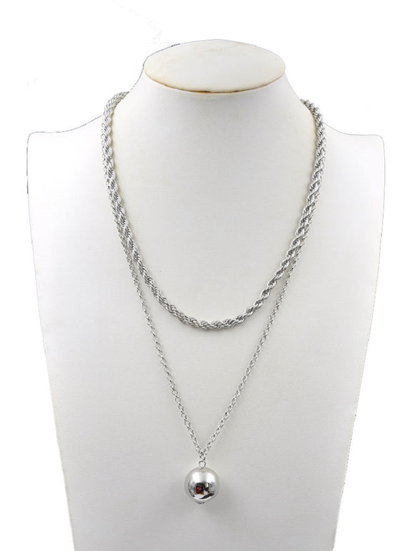 SILVER CHAIN NECKLACE ( 231418 S )