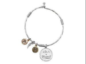 SILVER WHITE BLESSED CROSS CHARMS BRACELET ( 09016 WSWHT ) - Ohmyjewelry.com