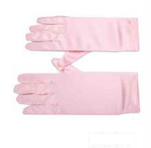 9" PINK Satin Gloves ( 24 PK )