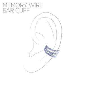 SILVER EAR CUFF CLEAR STONES ( 26815 CRS )