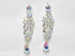 SILVER EARRINGS AB STONES ( 6559 SAB )