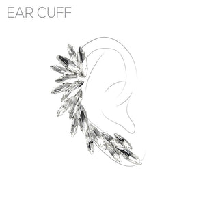 SILVER EAR CUFF CLEAR STONES ( 27133 CRS )