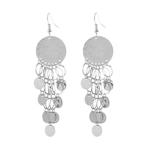 SILVER CHANDELIER EARRINGS ( 27387 R )