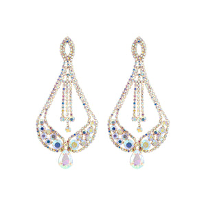 GOLD EARRINGS AB STONES ( 27864 ABG )
