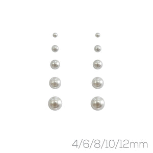 WHITE PEARL EARRINGS ( 28099 WHR )