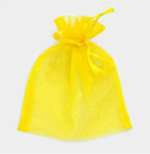 3" x 3.5" YELLOW Organza Gift Bag 12 Pieces S ( 1019 YL )