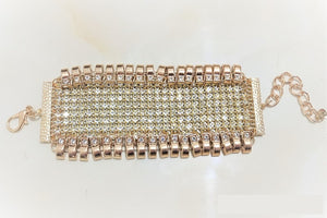 GOLD BRACELET CLEAR STONES ( 1014 GPCL )