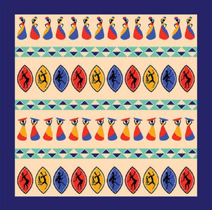 ROYAL BLUE AFRICAN DESIGN SCARF ( 1021 RBL )